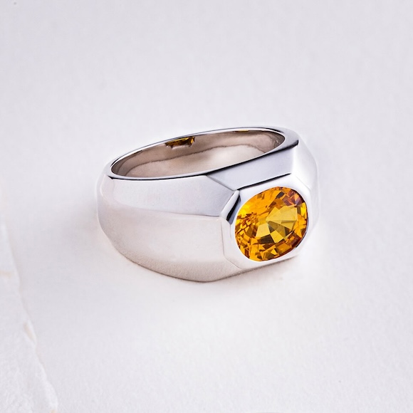 bague saphir jaune