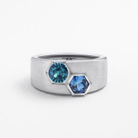 bague toi et moi saphir