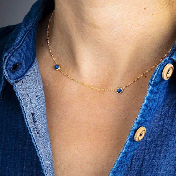 Pendentif saphir moderne