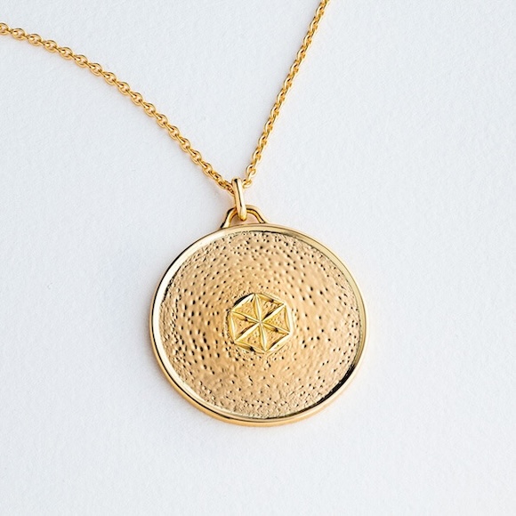 pendentif fleur de vie or